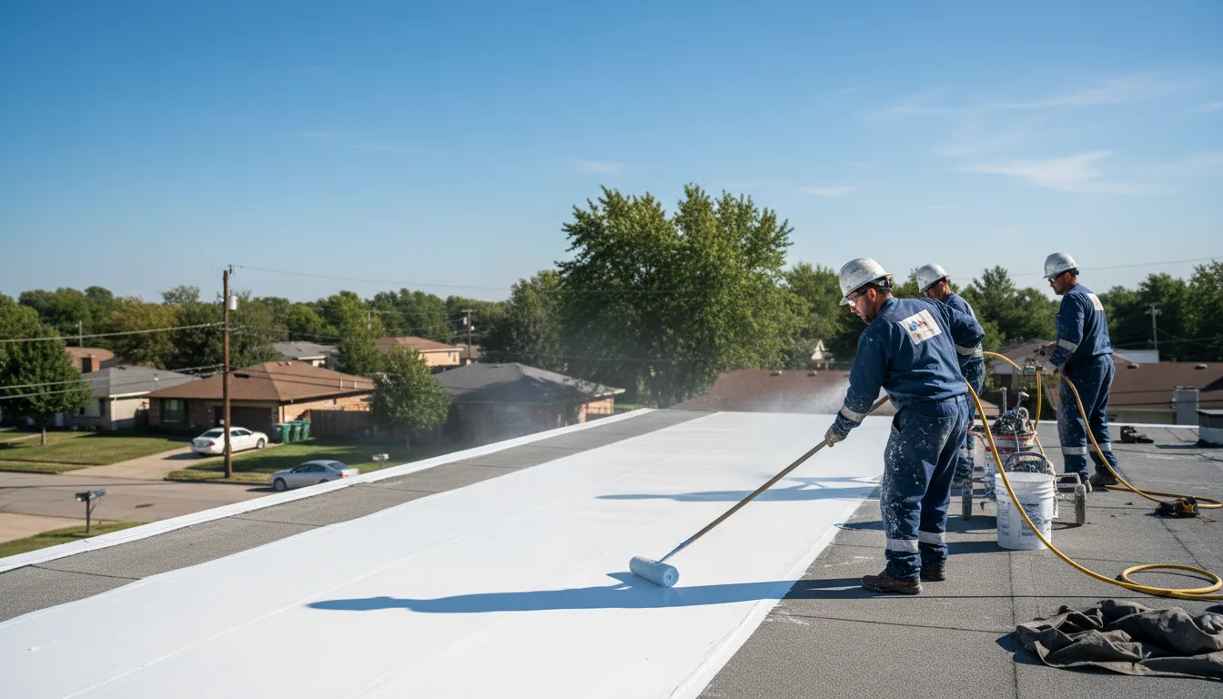 Commercial roof coating in Pine Village, IN near me
